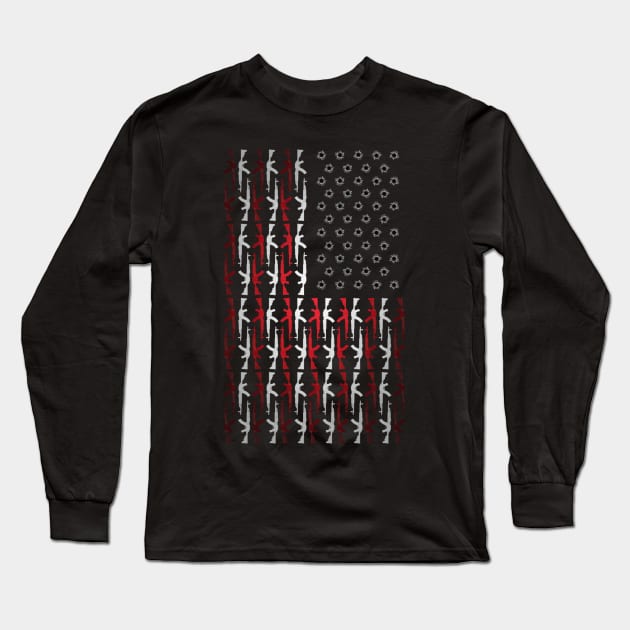 gun flag Long Sleeve T-Shirt by crazyshop